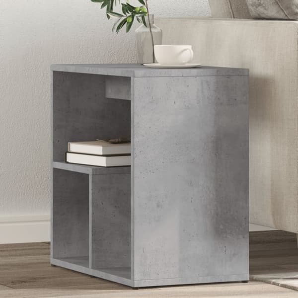 vidaXL Sivupöytä betoninharmaa 50x30x50 cm lastulevy