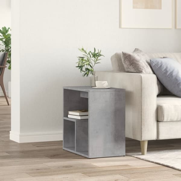 vidaXL Sivupöytä betoninharmaa 50x30x50 cm lastulevy