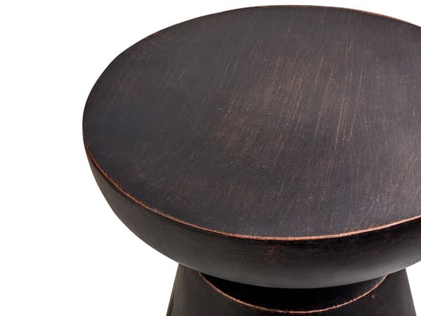 Aksent Sidebord Svart MgO Glassfiber med Forvitret Effekt UV Beis Rust Vann Vindbestandig Moderne Utendørs Stue