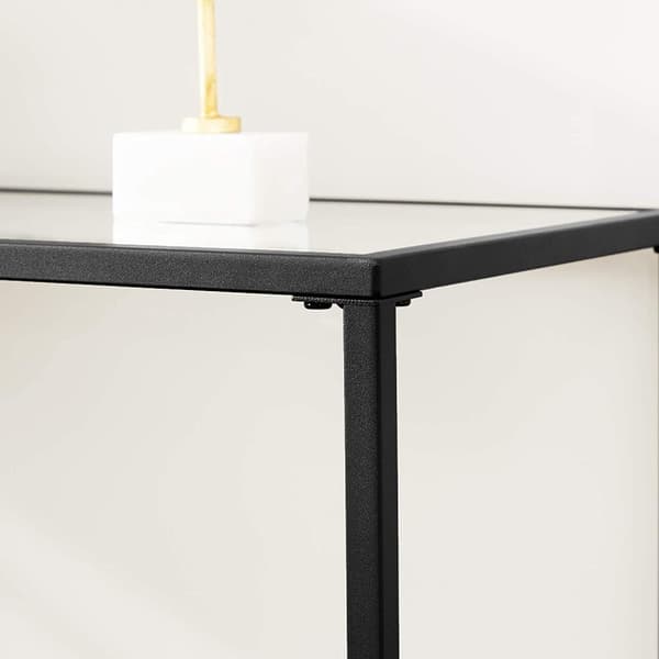Rootz Konsolbord - Sort metalglas - Entrébord - Sofabord - Moderne design - 100 cm x 35 cm x 80 cm