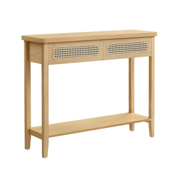 Rootz Konsolbord - Entrébord - Gangbord - MDF spånplade PVC-plast - 30 cm x 80 cm x 100 cm - Eg Beige - 16,6 kg - 100 kg Kapacitet