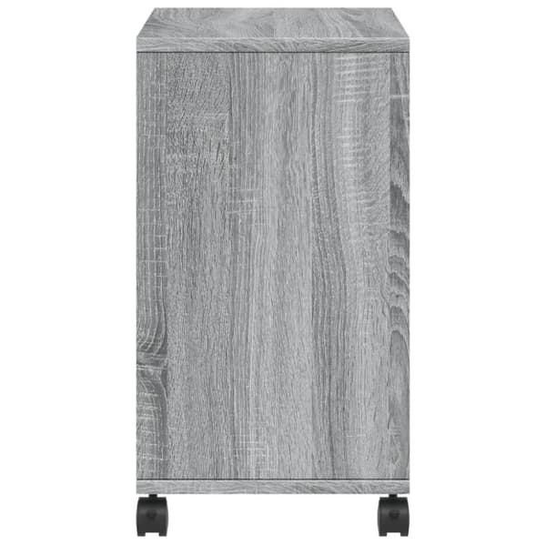 vidaXL sidebord med hjul 50x30x55 cm konstrueret træ grå sonoma-eg
