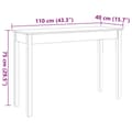 Miniatyrbilde 8 av 10: vidaXL Konsollbord voksbrun 110x40x75 cm heltre furu