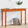 Miniatyrbilde 10 av 10: vidaXL Konsollbord voksbrun 110x40x75 cm heltre furu