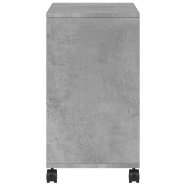 vidaXL sidebord med hjul 50x30x55 cm spånplade betongrå