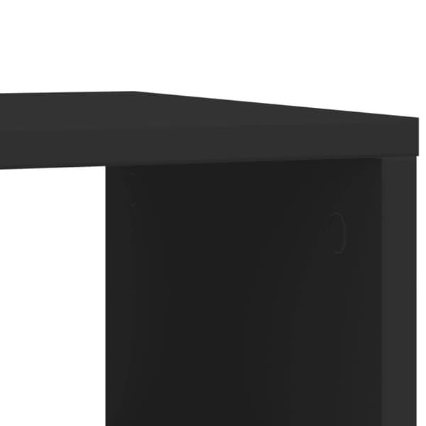 vidaXL Sidobord med hjul svart 50x30x55,5 cm konstruerat trä