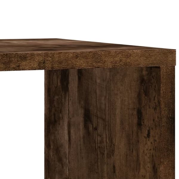 vidaXL sidebord med hjul 50x30x55 cm konstrueret træ røget egetræ