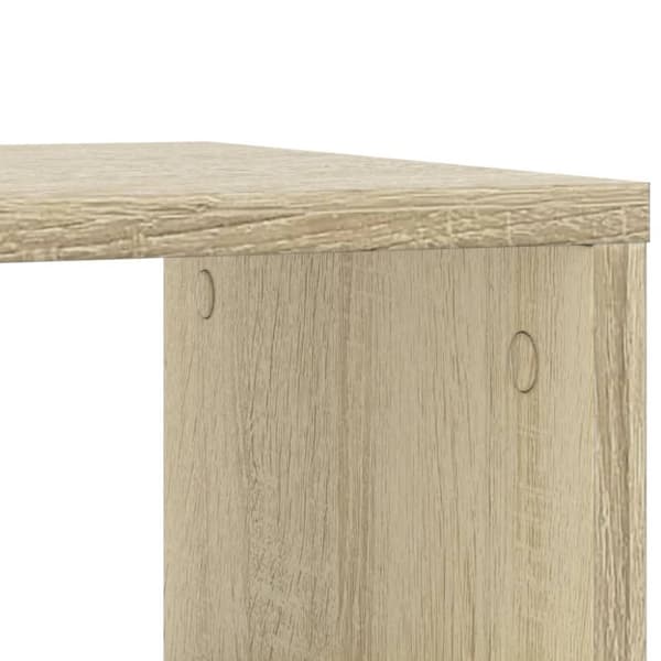 vidaXL sidebord med hjul 50x30x55 cm konstrueret træ sonoma-eg