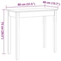 Miniatyrbilde 8 av 10: vidaXL Konsollbord voksbrun 80x40x75 cm heltre furu