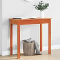 Miniatyrbilde 10 av 10: vidaXL Konsollbord voksbrun 80x40x75 cm heltre furu