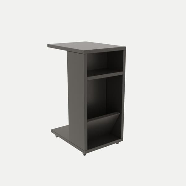 Chic Home Fina sivupöytä renkailla 30x40xK63 cm, antrasiitti