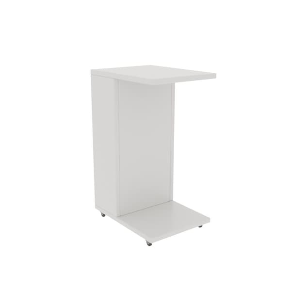 Chic Home Fina sivupöytä renkailla 30x40xK63 cm, valkoinen