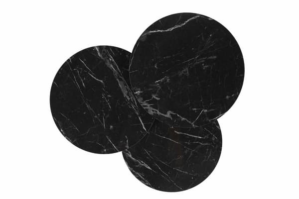 Chic Home Sirkka apupöydät H38xK45-55 cm 3kpl, musta