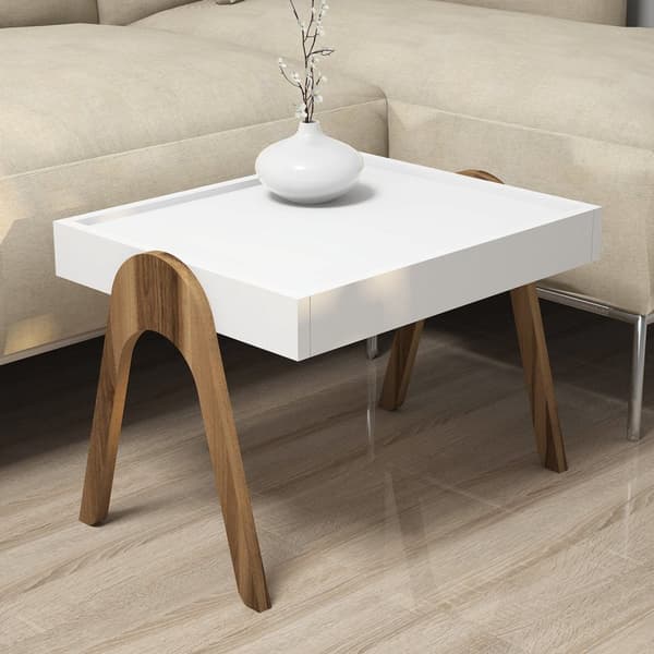 Chic Home Robin apupöydät, 53,6x40xK41 cm, valkoinen/ruskea