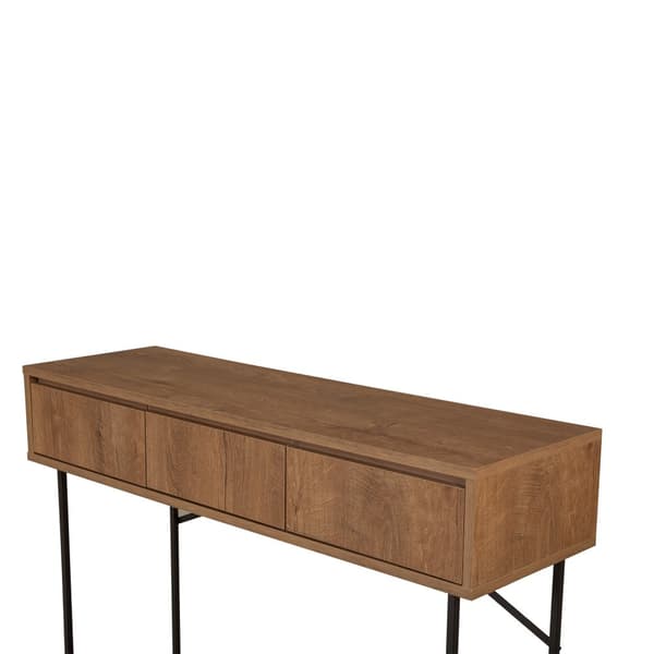Chic Home Max sivupöytä laatikoilla 120x36xK90 cm, ruskea/musta