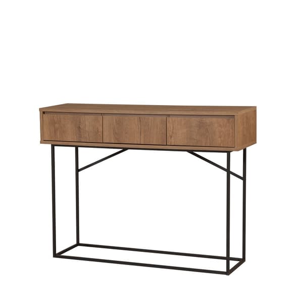 Chic Home Max sivupöytä laatikoilla 120x36xK90 cm, ruskea/musta