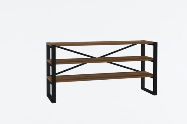 Chic Home Nata sivupöytä hyllyillä 120x32xK57 cm, beige/musta