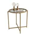 Pikkukuva 4 / 6: Chic Home Signe sivupöydät H50xK50/60 cm 2 kpl, kulta/savu
