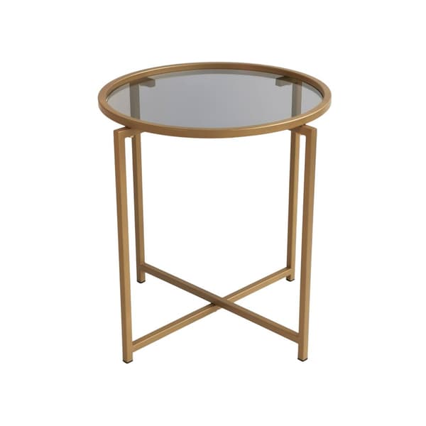 Chic Home Signe sivupöydät H50xK50/60 cm 2 kpl, kulta/savu