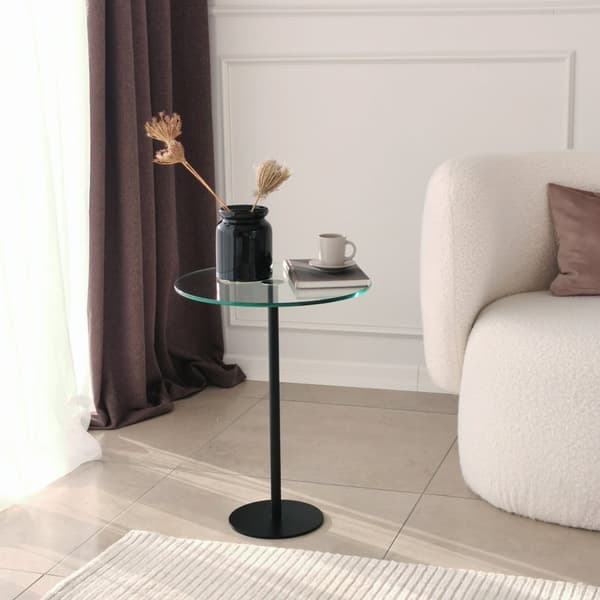 Chic Home Soili sivupöytä H40xK50 cm, musta/kirkas