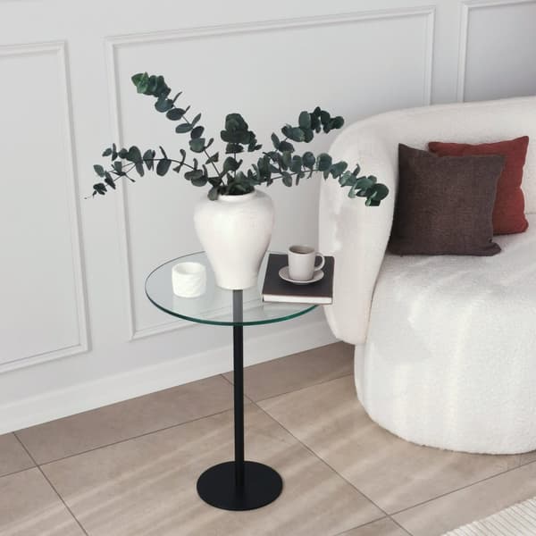 Chic Home Soili sivupöytä H40xK50 cm, musta/kirkas