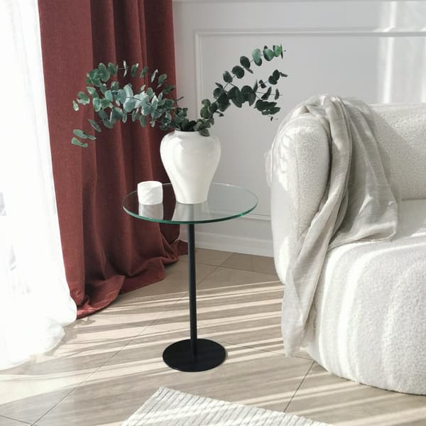 Chic Home Soili sivupöytä H40xK50 cm, musta/kirkas