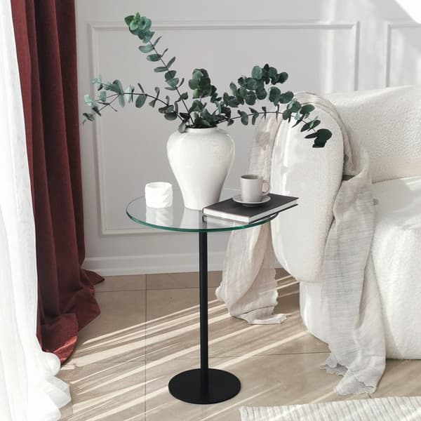 Chic Home Soili sivupöytä H40xK50 cm, musta/kirkas