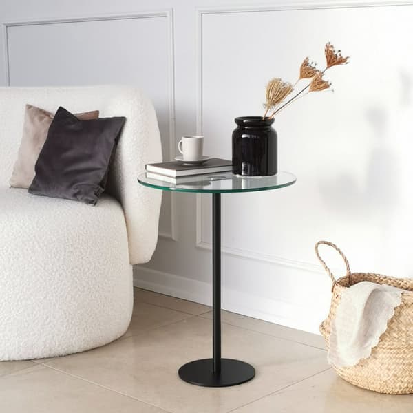 Chic Home Soili sivupöytä H40xK50 cm, musta/kirkas