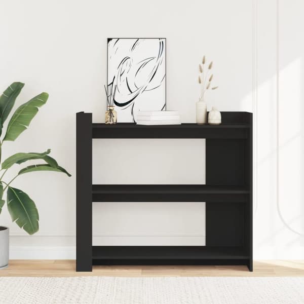 vidaXL Konsolipöytä musta 100x35x90 cm tekninen puu