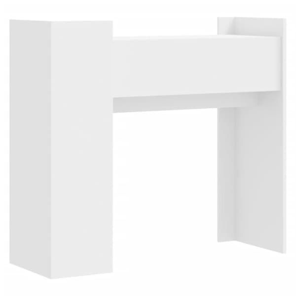 vidaXL Avlastningsbord vit 100x35x90 cm konstruerat trä