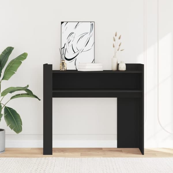 vidaXL konsolbord 100x35x90 cm konstrueret træ sort