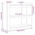Miniatyrbild 9 av 10: vidaXL Konsolbord rökfärgad ek 100x35x90 cm konstruerat trä