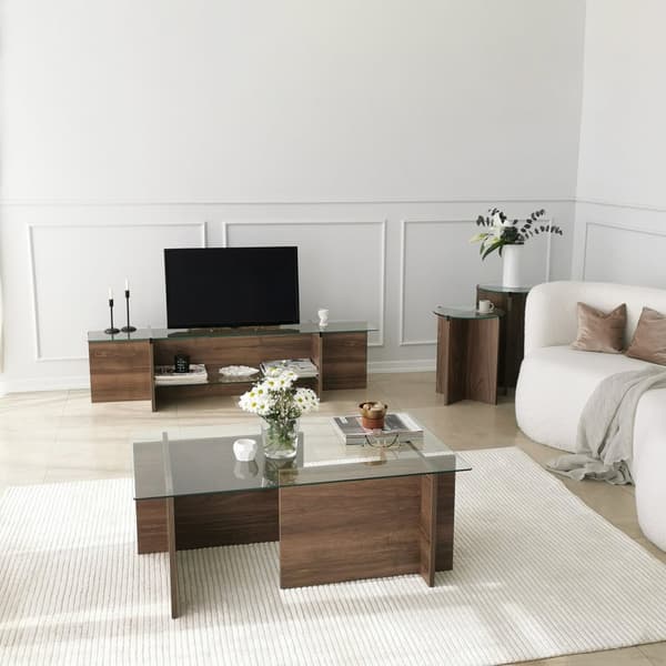 Chic Home Liisi sivupöydät H40xK50/60 cm 2 kpl, tummanruskea