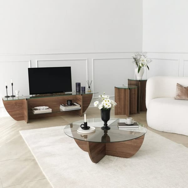 Chic Home Liisi sivupöydät H40xK50/60 cm 2 kpl, tummanruskea
