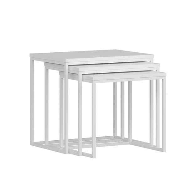 Chic Home Eva sivupöydät 40x55xK50 cm 3 kpl, valkoinen