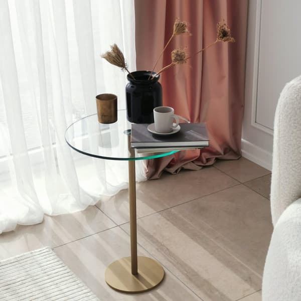 Chic Home Soili sivupöytä H40xK50 cm, kulta/kirkas