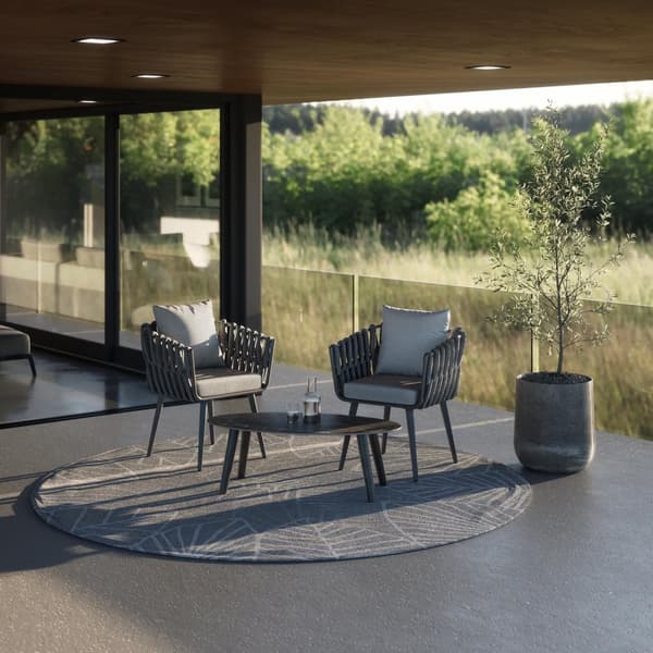 Ovalt Soffbord Acerra, marmorlook 100x50x34,5 cm - svart