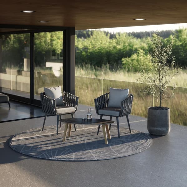 Ovalt Soffbord Acerra, marmorlook 100x50x34,5 cm - natur