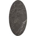Miniatyrbillede 5 af 7: Ovalt sofabord Acerra, marmorlook 100x50x34,5 cm - sort