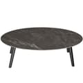 Miniatyrbillede 6 af 7: Ovalt sofabord Acerra, marmorlook 100x50x34,5 cm - sort