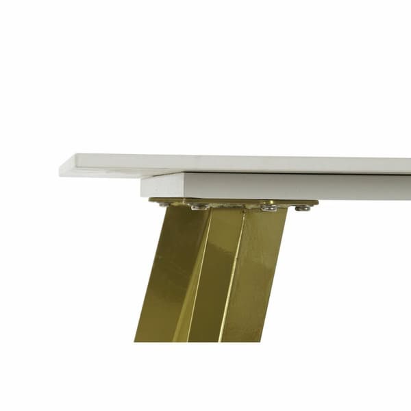 Sidobord DKD Home Decor Vit Gyllene 60 x 60 x 48 cm