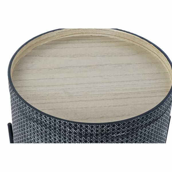 Sidobord DKD Home Decor Svart Silvrig 45 x 45 x 39 cm