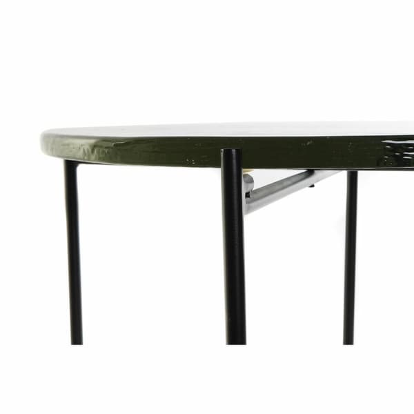 Sidobord DKD Home Decor Glas Svart Metall Modern (50 x 50 x 42 cm)