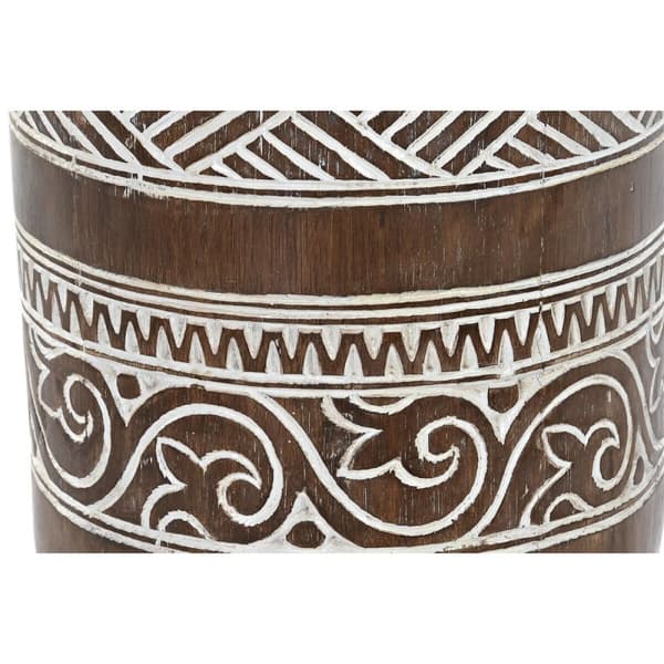 Sidobord DKD Home Decor Vit Naturell 28 x 28 x 50 cm 29 x 29 x 50 cm