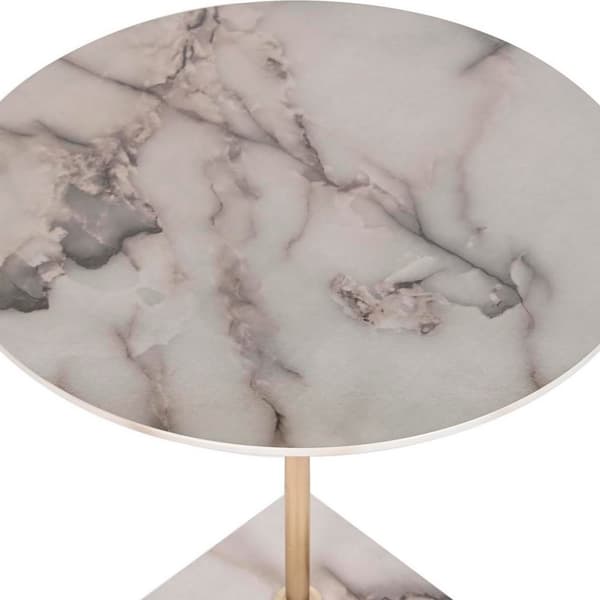 Sidobord DKD Home Decor Marmor Stål Harts (45 x 45 x 50 cm)