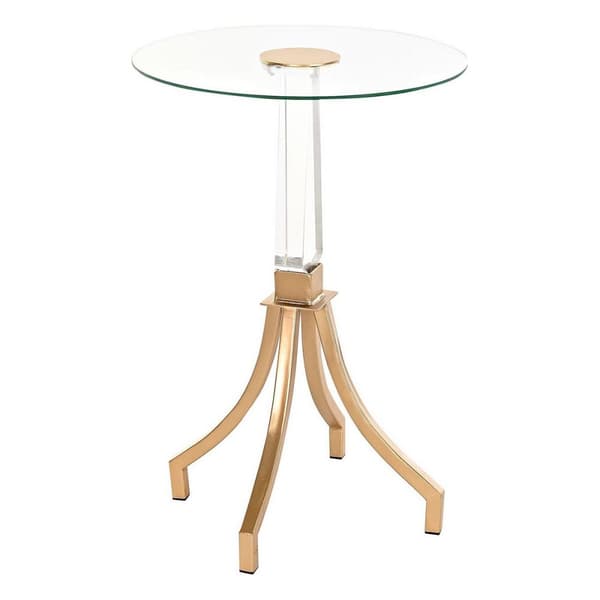 Sidobord DKD Home Decor Gyllene Metall Akryl (42 x 42 x 60 cm)