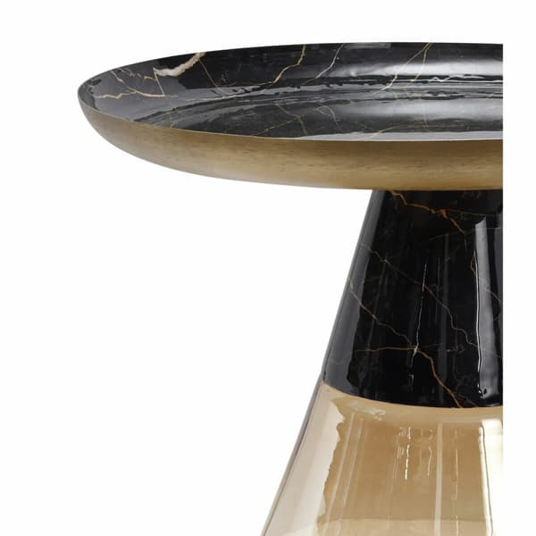 Sidobord DKD Home Decor Dvobarvna Glas Järn 60 x 60 x 57 cm