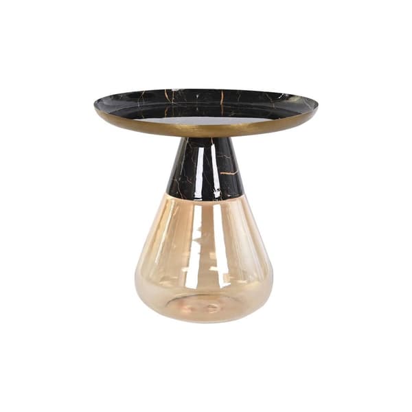 Sidobord DKD Home Decor Dvobarvna Glas Järn 60 x 60 x 57 cm