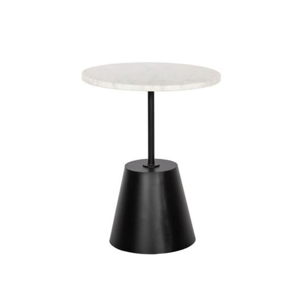 Sidobord DKD Home Decor Svart Vit Metall Marmor 40 x 40 x 50 cm