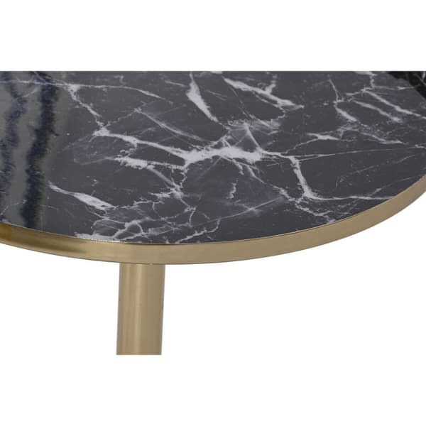 Sidobord DKD Home Decor 41 x 41 x 47 cm Svart Gyllene Järn